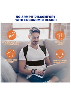 Y&D Posture Corrector for Women and Men, Adjustable Upper Back Brace, Breathable Support straightener, Providing Pain Relief from Lumbar, Neck, Shoulder, Clavicle, (L/XL（38""-44""))  - Image 4