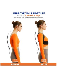 Y&D Posture Corrector for Women and Men, Adjustable Upper Back Brace, Breathable Support straightener, Providing Pain Relief from Lumbar, Neck, Shoulder, Clavicle, (L/XL（38""-44""))  - Image 2