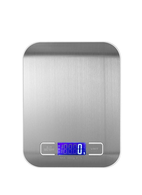 Electric Digital Food Scale Multi-Functional Kitchen Scale and Baking Scale for Precise Weight Measuring and Portion Control,LCD Display,Silver(MAX:10KG)