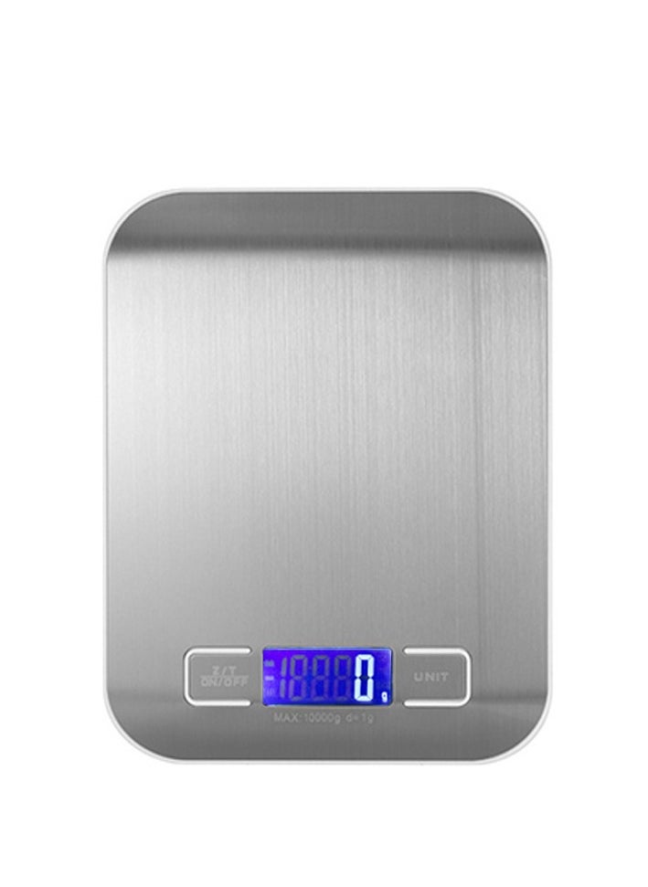 Generic - Electric Digital Food Scale Multi-Functional Kitchen Scale and Baking Scale for Precise Weight Measuring and Portion Control,LCD Display,Silver(MAX:10KG) - Image 1