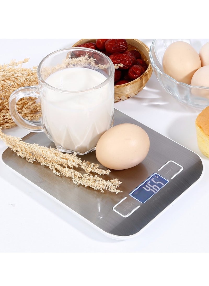 Generic - Electric Digital Food Scale Multi-Functional Kitchen Scale and Baking Scale for Precise Weight Measuring and Portion Control,LCD Display,Silver(MAX:10KG) - Image 1