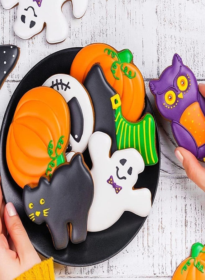 Q-BAKER Halloween Cookie Cutters Set- 5 Pieces Stainless Steel Baking Cutter Molds Pumpkin, Ghost, Witch's Hat, Bat, Cat Cookie Cutters Holiday Decorative Party Supplies - Image 5