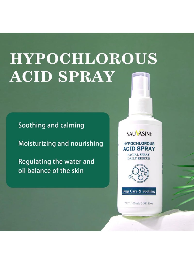 سوفازين حمض ناقص الكلور للوجه والرش الجلدي ، آمن للاستخدام على البشرة المعرضة للحب الشباب ، الإكزيما ، فروة الرأس الجافة ، بعد الإجراء ، الحبر ، تنظيف الرموش ، تنظيف الوجه واليد - 100 مل - Image 2