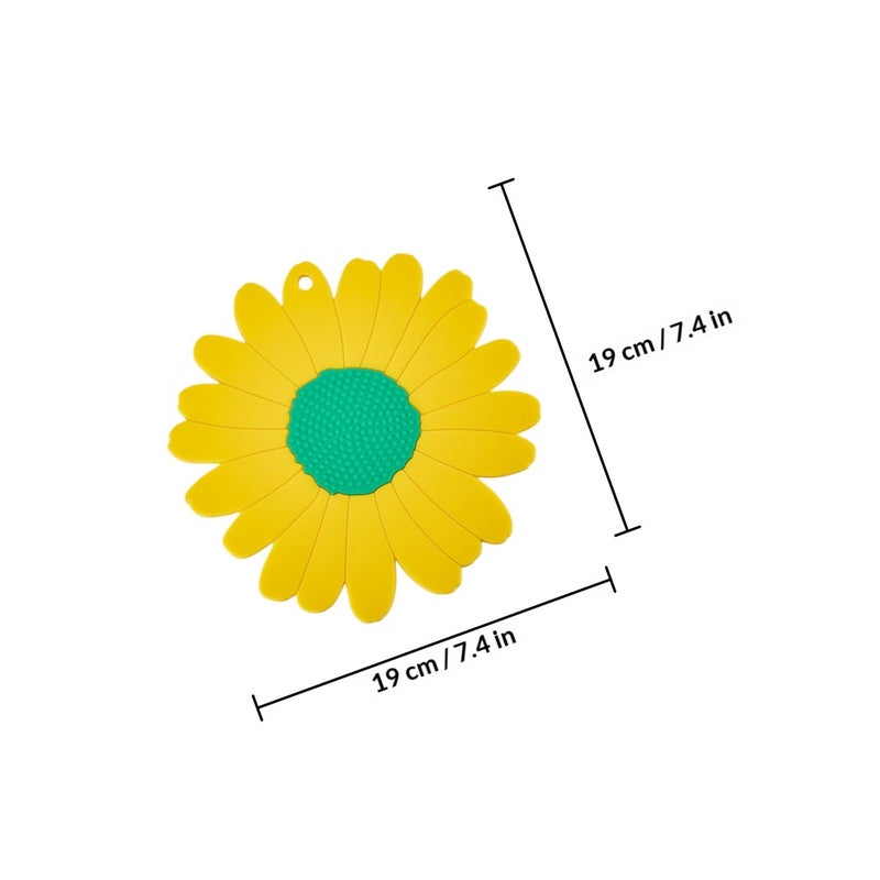 2Pcs Flower Shape Place Mat Tableware Mat Dining Table Ornament Heat Resistance Mat - Image 2