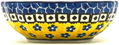 Polish Pottery Gallery Polish Pottery Bowl  Shallow Scalloped  Small  Sunburst - Image 2