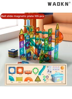 Kids Magnetic Tiles Toys, Magnetic Building Block Set,With Storage Box Building Block 105 Pcs ,Early Educational Building Toys - pzsku/Z2787FC3C725F57F2F064Z/45/_/1703325012/eedd5cfb-5379-4b13-96e3-e9cf38ec37ec