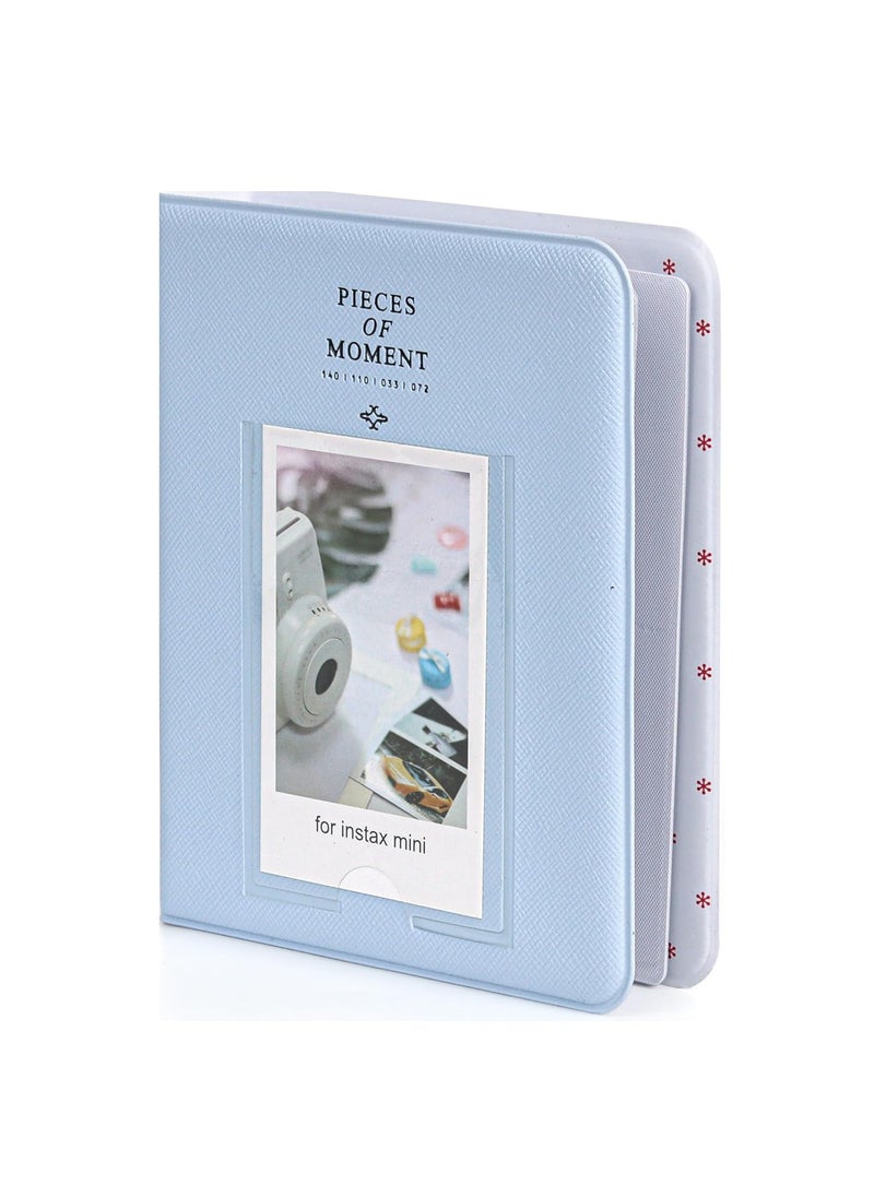 ZIKKON ZIKKON 64 Pockets Photo Album for Fujifilm Instax Mini 12 11 9 8 40 99 Evo Liplay 7S Instant CameraMini Link Printer Polaroid Snap Touch PIC300 Z2300 Mint Zip Instant Camera Printer Pastel Blue  - Image 2