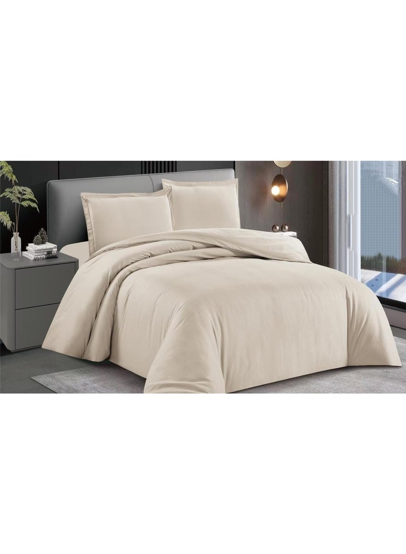 شرشف نفرين لحاف بتلبيس ساده بدون حشوه بالون بيج - Image 1