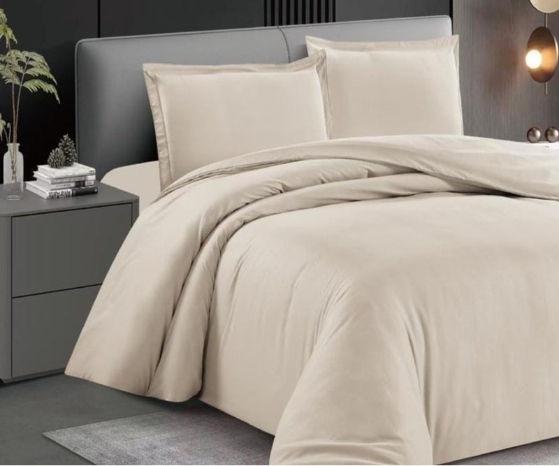 شرشف نفرين لحاف بتلبيس ساده بدون حشوه بالون بيج - Image 2