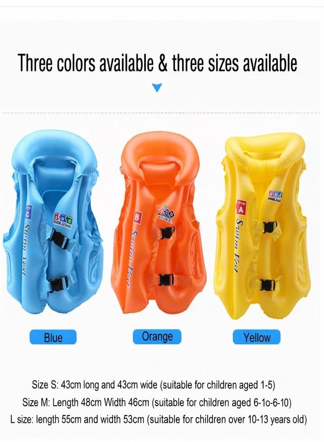 AASMUDRAT Swim Vest for Kids Adjustable Inflatable Floating Jacket Swimming Aid for Children Durable PVC Life Vest with Double Buckle & Neck Support Ideal for Pool & Beach Use (Pack of - 1) (L Size) - Image 3