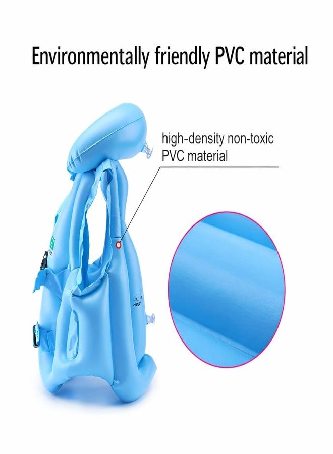 AASMUDRAT Swim Vest for Kids Adjustable Inflatable Floating Jacket Swimming Aid for Children Durable PVC Life Vest with Double Buckle & Neck Support Ideal for Pool & Beach Use (Pack of - 1) (L Size) - Image 4