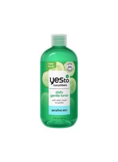Yes To Cucumbers Soothing + Calming Toner 12 Fl Oz Sensitive Skin Balance Tone Hydrate Nourish & Calm Skin Witch Hazel + Aloe Vera Vegan 97% Natural  - Image 2