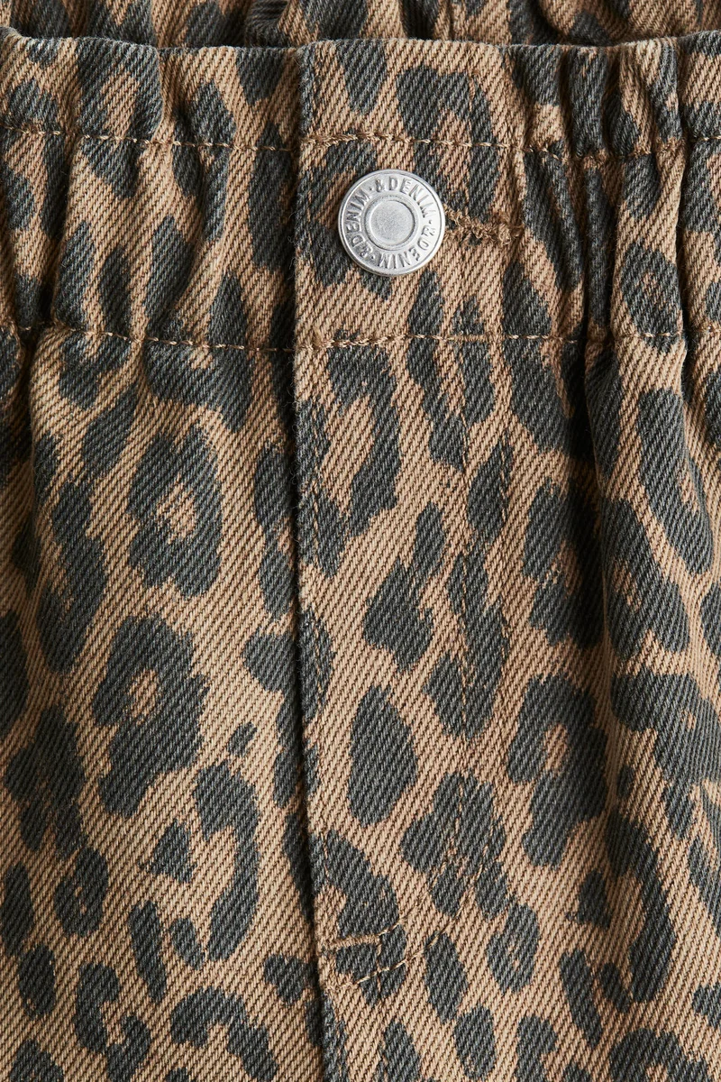 H&M Printed cotton twill shorts