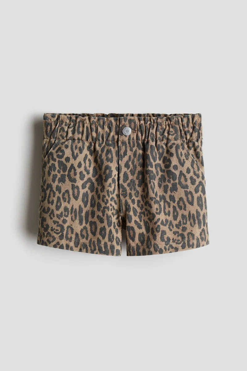 H&M Printed cotton twill shorts