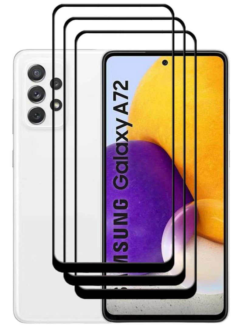 ACLIX 3 Pieces Antistatic ESD Dustproof Premium Quality High Definition Tempered Glass Screen Protector Designed For Samsung Galaxy A72 - Image 1