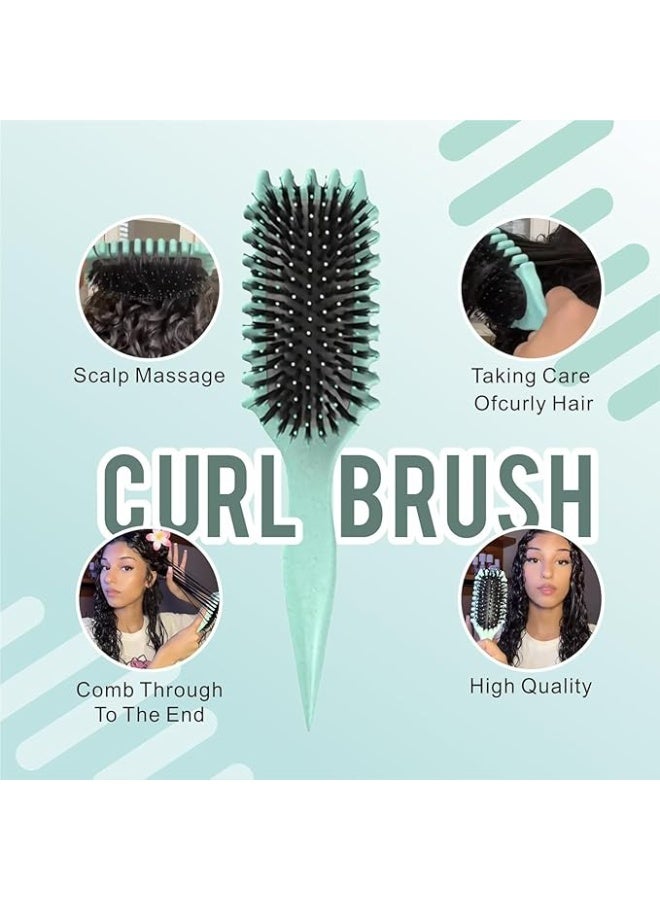 3 in 1 Curl Defining Brush, Curl Styling Brush, Reduce Pulling and Separating Curls, Curl Defining Brush, Shaping and Defining Curls Multicolor - Image 3
