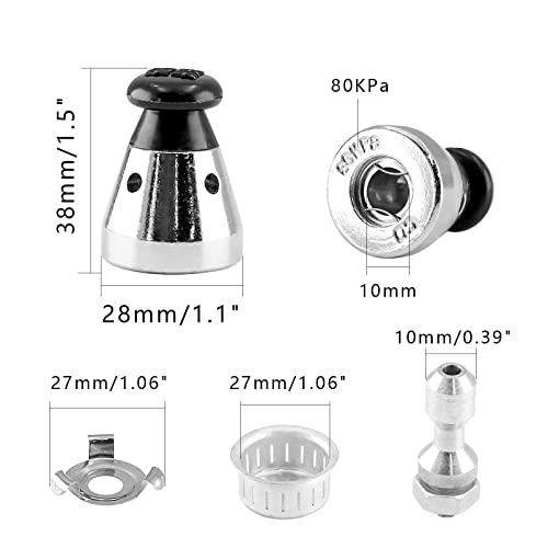 Bonsicoky 2PCS Universal Pressure Cooker Relief Jigger Valve with Exhaust Rod, Safe and Anti-blocking, Regulator Weight Pressure Control 80KPA - Image 4