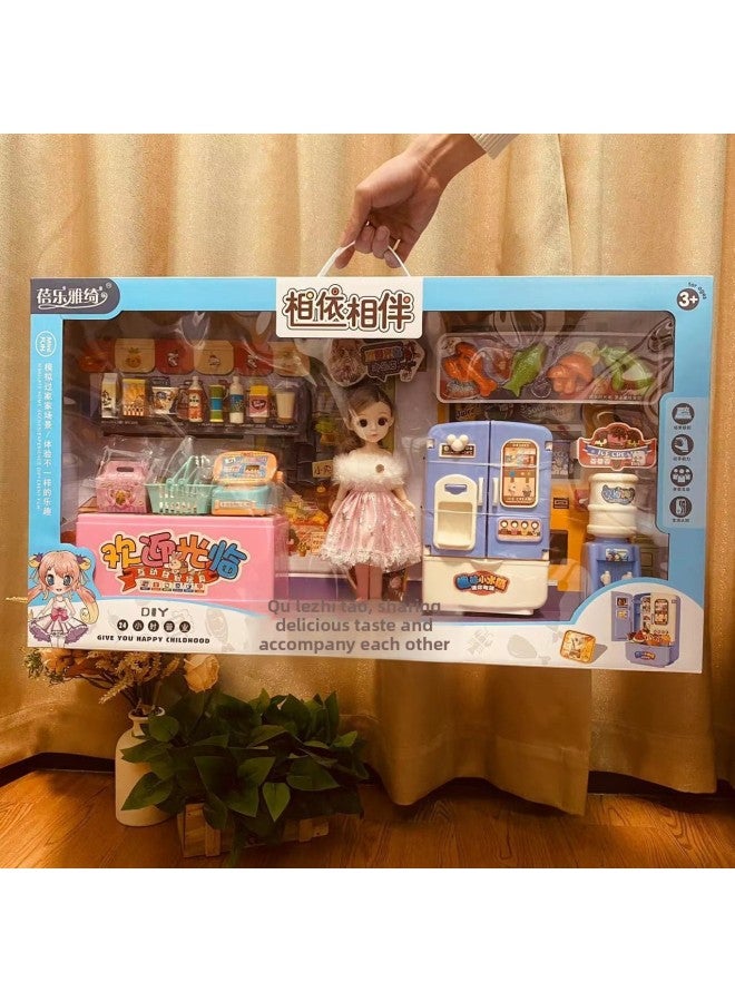 Children Play House Cabinet Doll Light Music Electric Cooker Microwave Oven Toy Boys And Girls Agency Gift Wholesale-Color:1856 Q Cute Space Detector  - Image 5