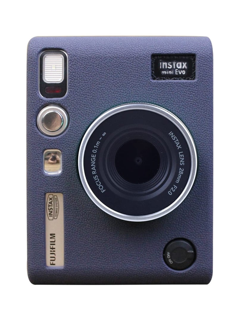 Blue Silicone Protective Case for Fuji Instax Mini EVO Camera Lightweight Soft Rubber Cover Fujifilm Instant Camera Case - Image 1