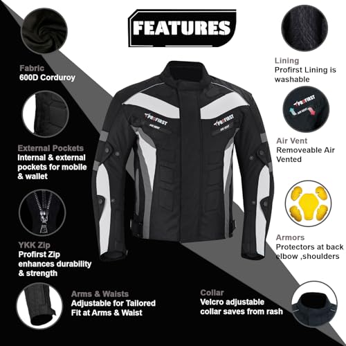 PROFIRST Motorbike Men’s Riding Jacket Motorcycle Jacket for Men Waterproof Jacket CE Armored Protection - Image 4