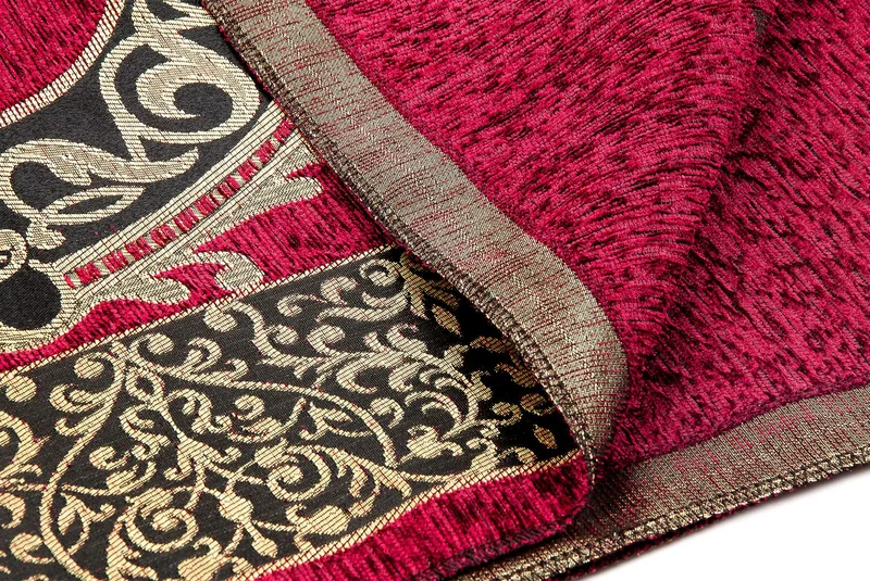 ايهفان Ihvan Luxury Ottoman Chenille Prayer Mat Rosary Gift Red