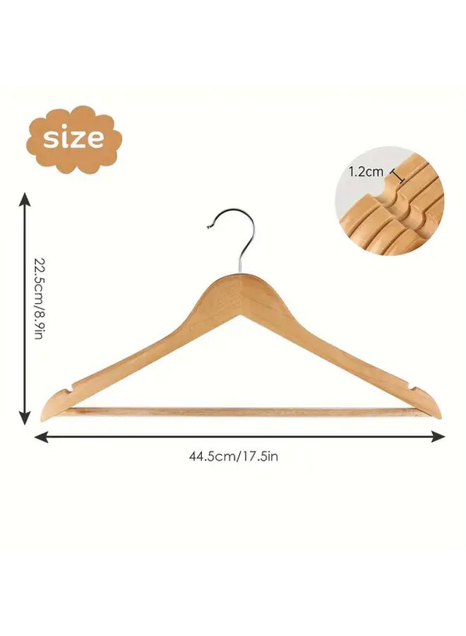 Black Wall Mounted Wooden Hangers 360 Rotating Hooks Anti Slip Strips Sturdy Closet Organizer - Image 5