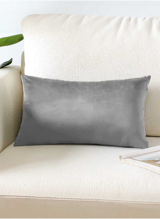 Rectangular Soft Velvet Decorative Cushion with Solid Design and Attractive Colors 