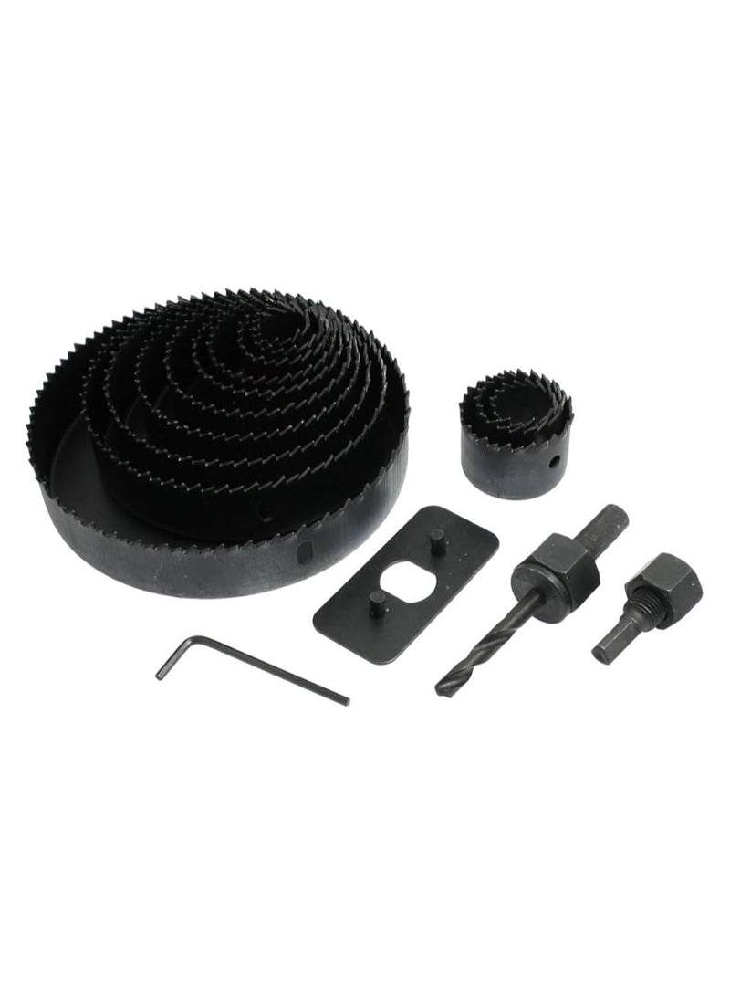 Hole Saw Set 16 PCS Heat Treated Teeth For Hard And Soft Woods Plastic Plasterboard  - Image 3