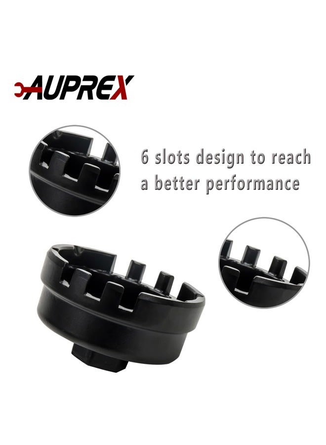 AUPREX Oil Filter Wrench Tool for Toyota Corolla, Prius, Prius Prime, Prius V, Matrix, CT200h, Scion iM/iQ/xD with 1.8 Liter Engines, 64mm 14 Flute Cup Style Oil Filter Removal Tool -6 Slots - Image 4