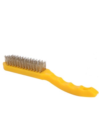 Copper Plating Brush-Yellow|Carbon Steel and Stainless Steel Wire Scratch Brush |Curved Plastic Handle for Cleaning Rust, Paint, Welding - pzsku/Z2788C4AC70FB844E03F2Z/45/_/1702900464/93554a10-d338-4351-bc76-bcaaf434a4a4