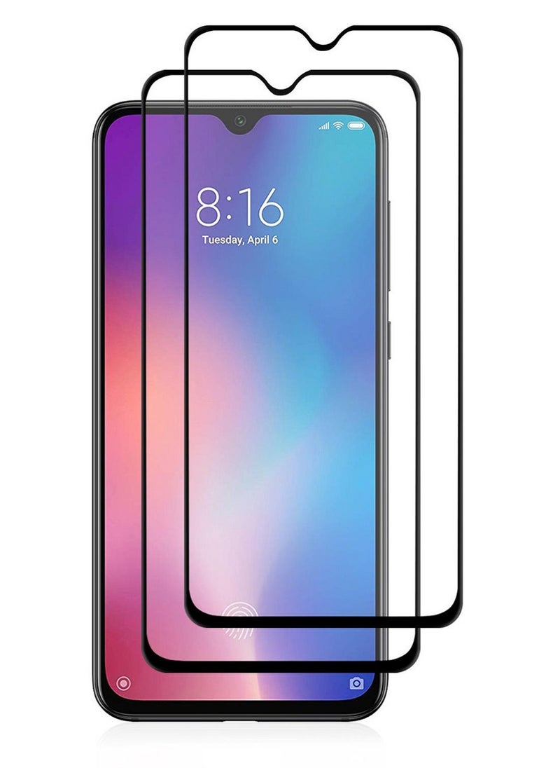 Super 2 Pieces Tempered Glass Screen Protector 5D Designed For Xiaomi Mi 9 SE Full Glue Edge to Edge Full Screen Coverage And Bubble Free - Image 1