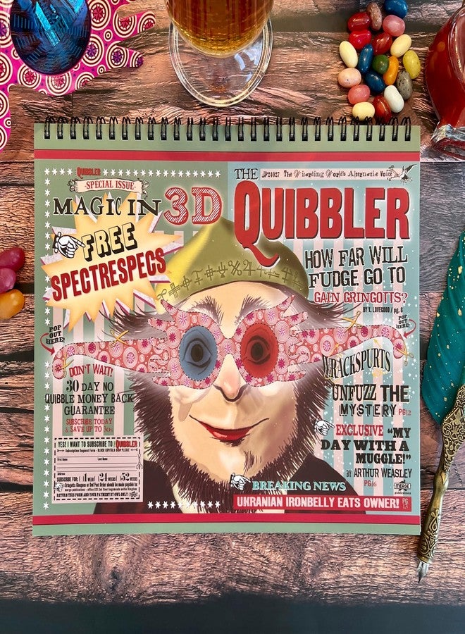 Conquest Journals Harry Potter The Quibbler Undated Weekly Spiral Planning Pad, 8'' x 10'', 52 Page, To-Dos, Priorities, Habit Tracker & Notes, Durable Bookboard-Wrapped Backboard, Officially Licensed - Image 2