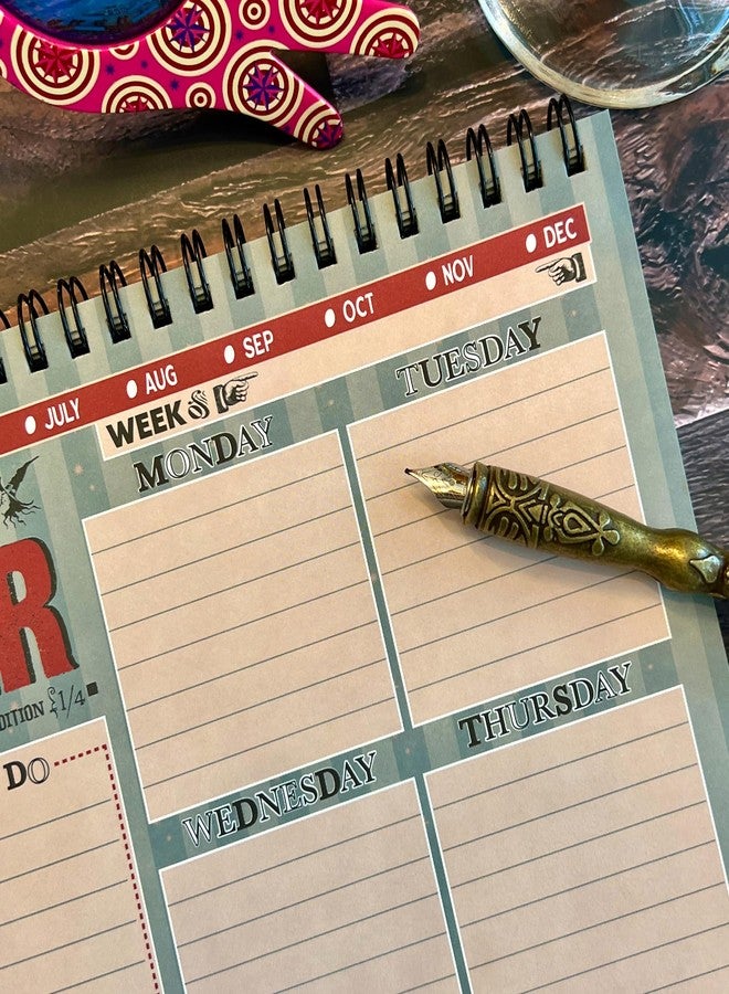 Conquest Journals Harry Potter The Quibbler Undated Weekly Spiral Planning Pad, 8'' x 10'', 52 Page, To-Dos, Priorities, Habit Tracker & Notes, Durable Bookboard-Wrapped Backboard, Officially Licensed - Image 5