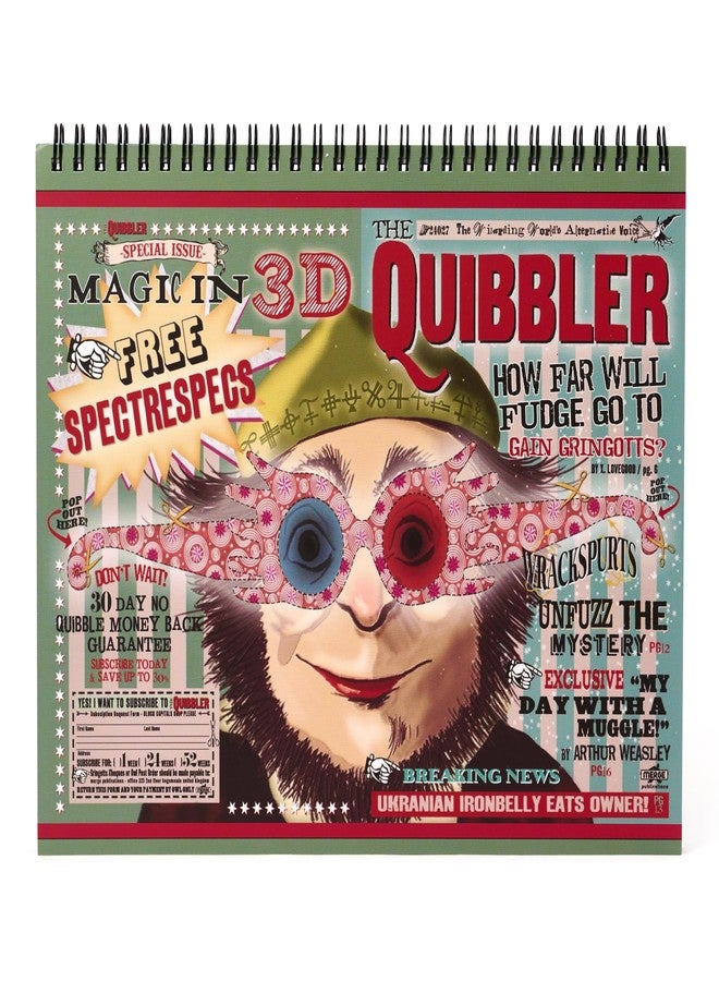 Conquest Journals Harry Potter The Quibbler Undated Weekly Spiral Planning Pad, 8'' x 10'', 52 Page, To-Dos, Priorities, Habit Tracker & Notes, Durable Bookboard-Wrapped Backboard, Officially Licensed - Image 1