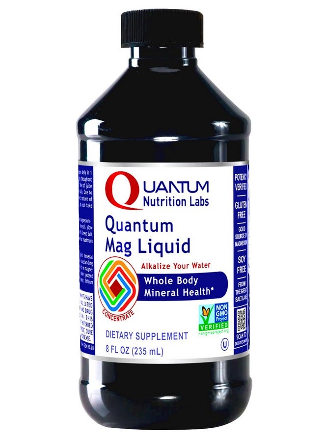 Quantum Nutrition Labs Mag Liquid - Liquid Magnesium Mineral Support, Supplement for Women & Men, Ionic Trace Mineral Concentrate with Chloride, Boron, & Lithium - 8 fl oz Bottle - Image 1