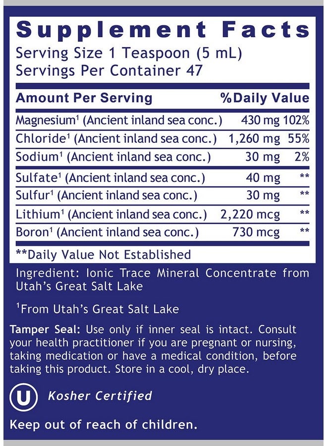 Quantum Nutrition Labs Mag Liquid - Liquid Magnesium Mineral Support, Supplement for Women & Men, Ionic Trace Mineral Concentrate with Chloride, Boron, & Lithium - 8 fl oz Bottle - Image 4