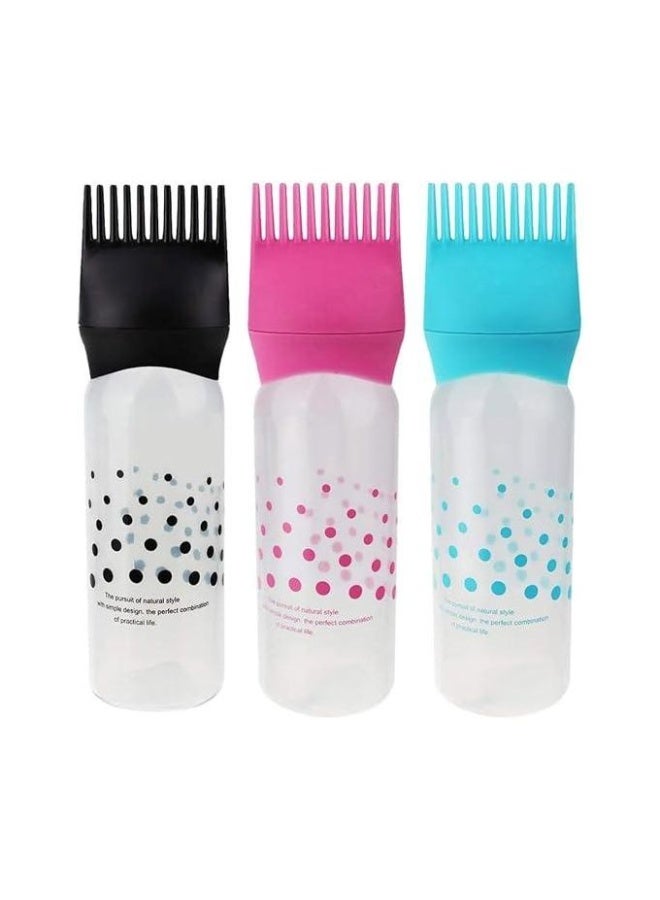 Hair Oil and Dye Dispensing Bottle with Dispensing Brush - Image 1