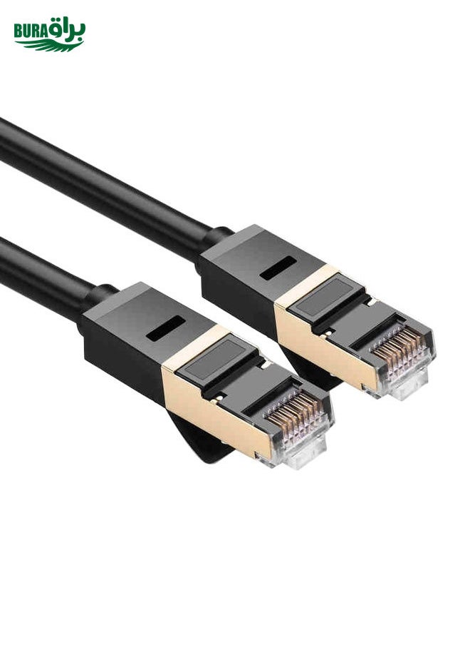 BURAQ CAT7 Gold Plated Dual Shielded Full Copper LAN Network Cable, Length: 15m  - Image 2