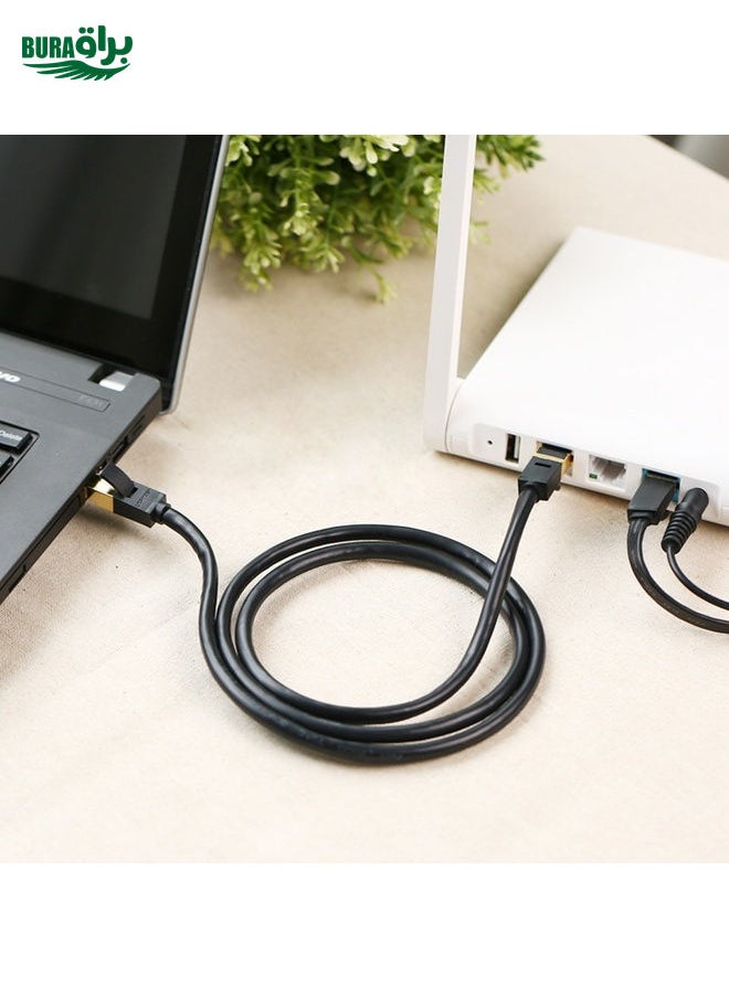 BURAQ CAT7 Gold Plated Dual Shielded Full Copper LAN Network Cable, Length: 15m  - Image 5