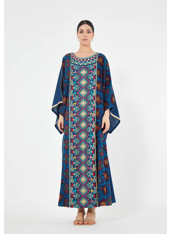 ذوق Scoop Neck Embroidered Jalabiya