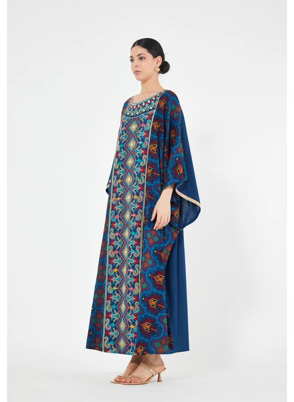ذوق Scoop Neck Embroidered Jalabiya