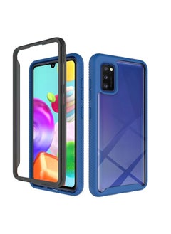Case Cover For Samsung Galaxy A41 Starry Sky Solid Color Series Shockproof PC + TPU Protective Case Royal Blue