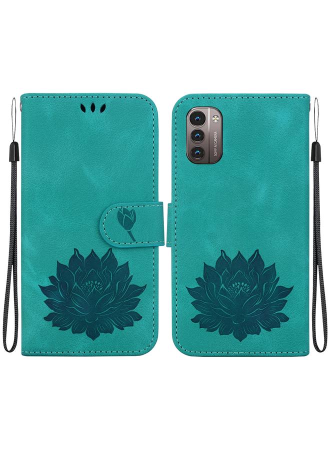The Bros Case For Nokia G21 / G11 Lotus Embossed Leather Phone Case 