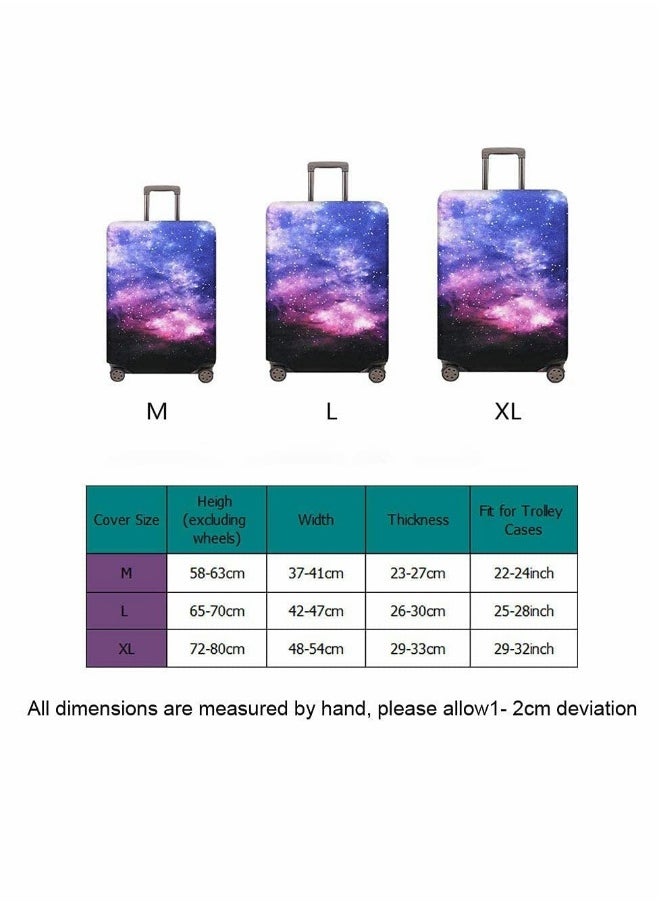 Generic Travel Luggage Cover for 25-28 Inch Suitcases, Stretchy Spandex Fabric Protector, Elasticated Washable Trolley Case Cover, Starry Sky Design.  - Image 2