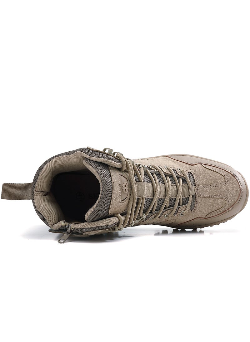 Sky View SKY VIEW Men Hiking Shoes Non-Slip Ankle High Hiking Boots  Outdoor Lightweight Shoes Trekking Trail Sneakers Brown  - Image 5