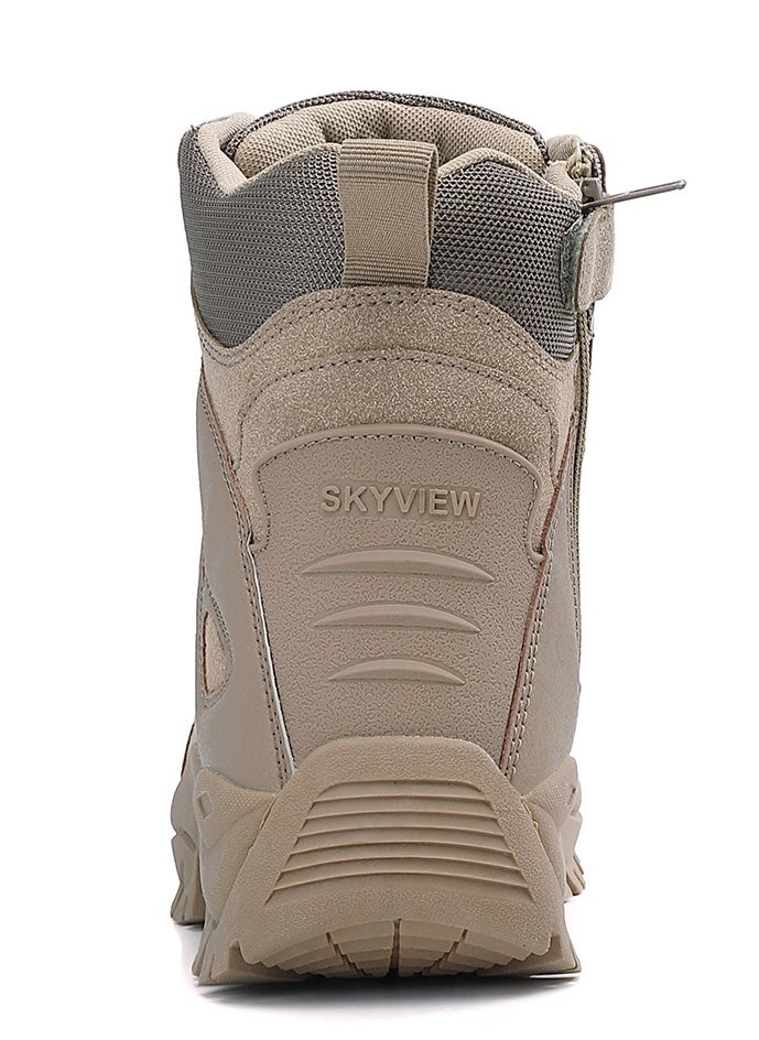 Sky View SKY VIEW Men Hiking Shoes Non-Slip Ankle High Hiking Boots  Outdoor Lightweight Shoes Trekking Trail Sneakers Brown  - Image 4