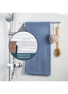 XiuWoo Adjustable Rod Bracket, Self-Adhesive Curtain Hook No Drill Fixing Rod Holder Bracket Drapery Hook Curtain Pole Towel ABS Wall Bracket Hook For Home Bathroom Living Room Hotel Use (6 Pieces, Clear)  - Image 3