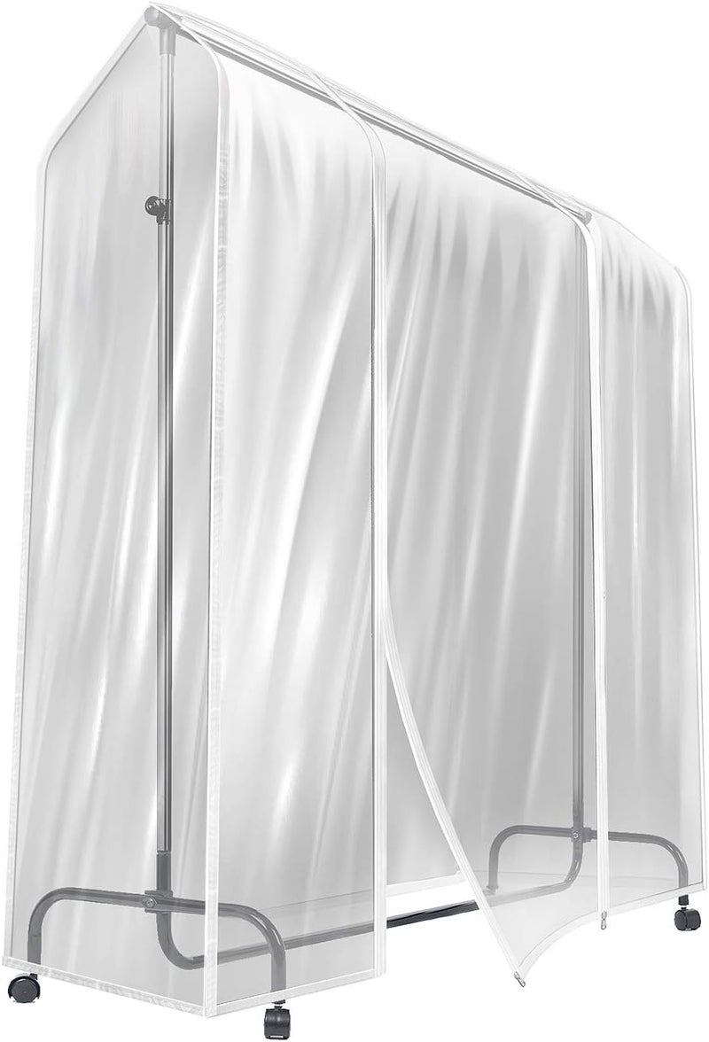 6 Ft Transparent Garment Rack Cover - Clothing Storage Protector for Dresses, Suits, and Coats - Image 4