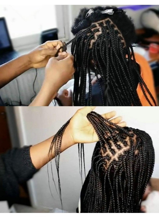 LOHXINHAIR - Ohxinhair Braiding Hair 24 Inch 6 Packs Black Kanekalon High Temperature Resistance Synthetic Jumbo Bohemian Braids Long Crochet Hair Extensions Soft Yaki Texture For Black Women - Image 1