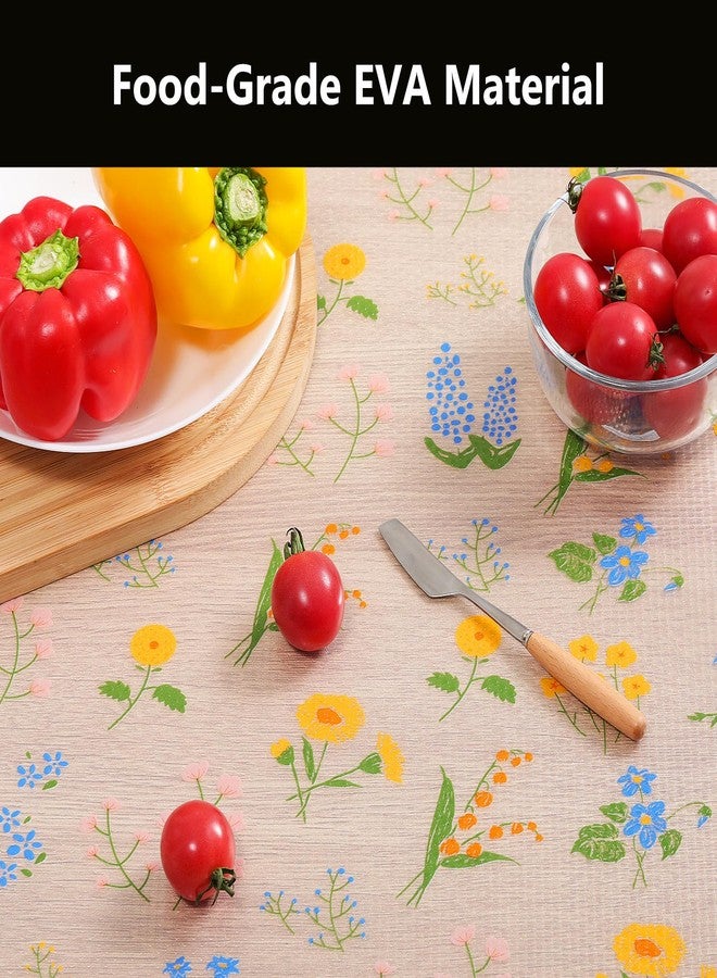 INNOLITES Non-Slip Shelf Liner - Cabinet & Drawer Liner Non-Adhesive - Waterproof Oil-Proof - Durable EVA with Floral for Kitchen Cabinets Refrigerator - BPA-Free, Easy to Cut 11.8" x 360" - Image 5